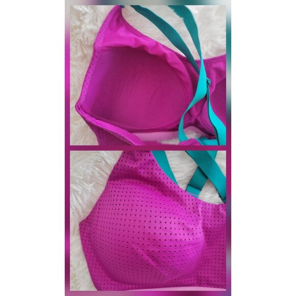 Victoria's Secret VSX Sports Bra Lightweight Wireless 34D, Pink, Purple & Teal - Picture 8 of 10
